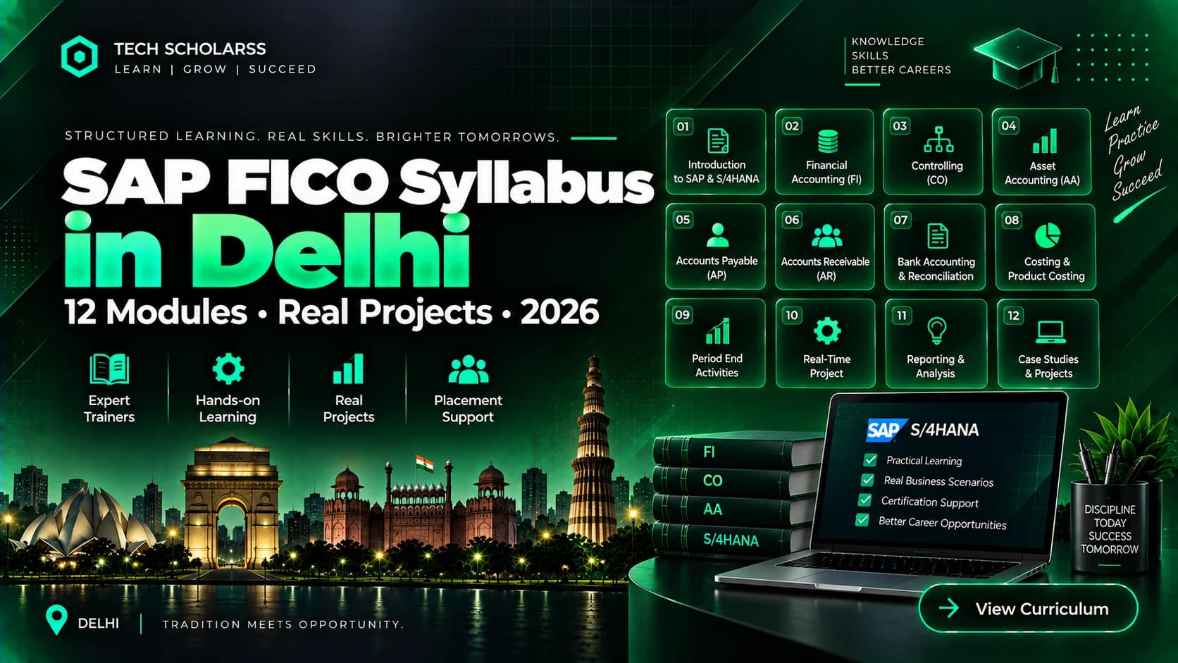 Module-wise SAP FICO syllabus for Delhi-NCR learners