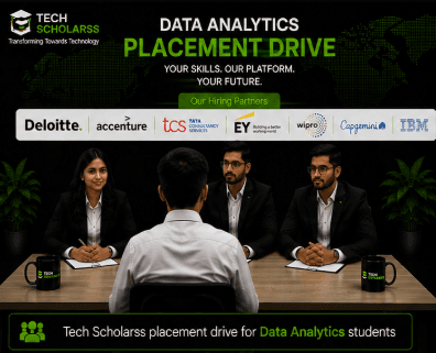 Tech Scholarss placement drive for Data Analytics students