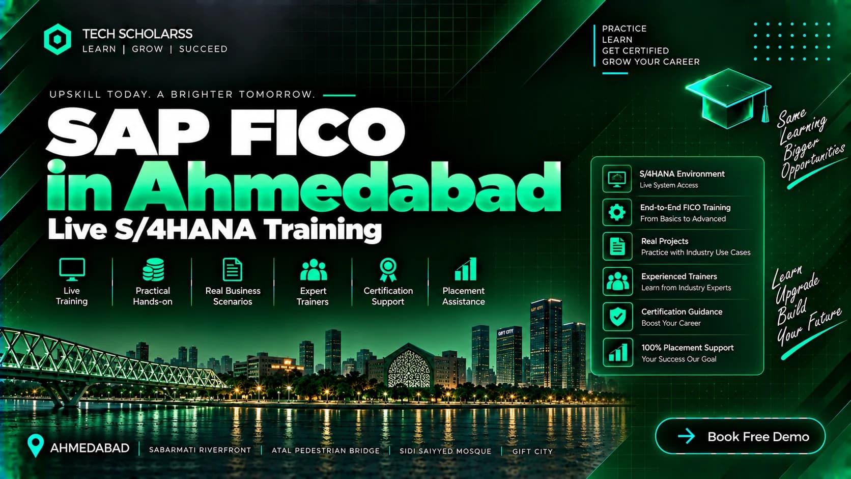 SAP FICO S/4HANA live training and practical projects at Tech Scholarss Ahmedabad