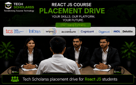 Tech Scholarss placement drive for React JS students