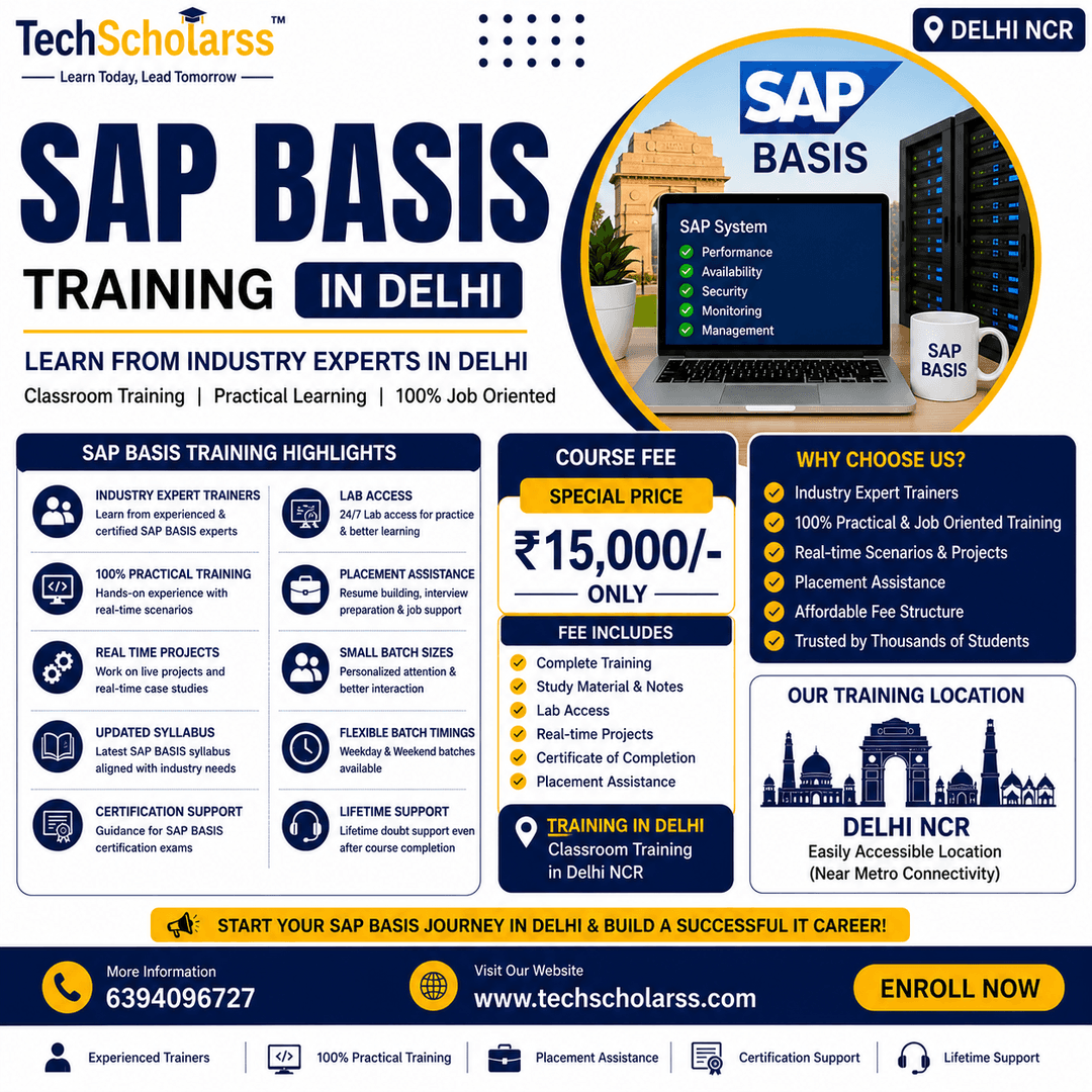 Live SAP BASIS training at Tech Scholarss