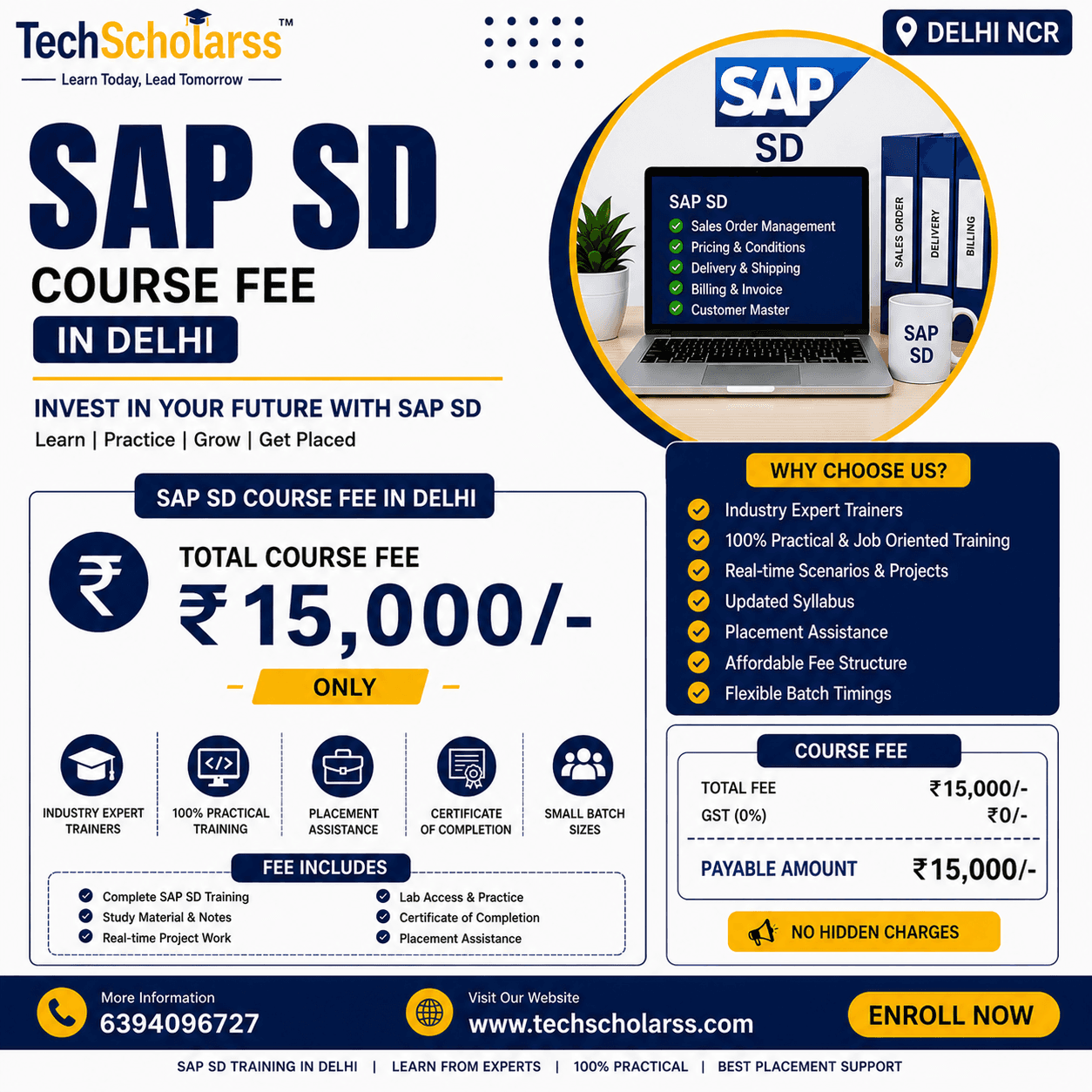 SAP SD training fees in Delhi at Tech Scholarss