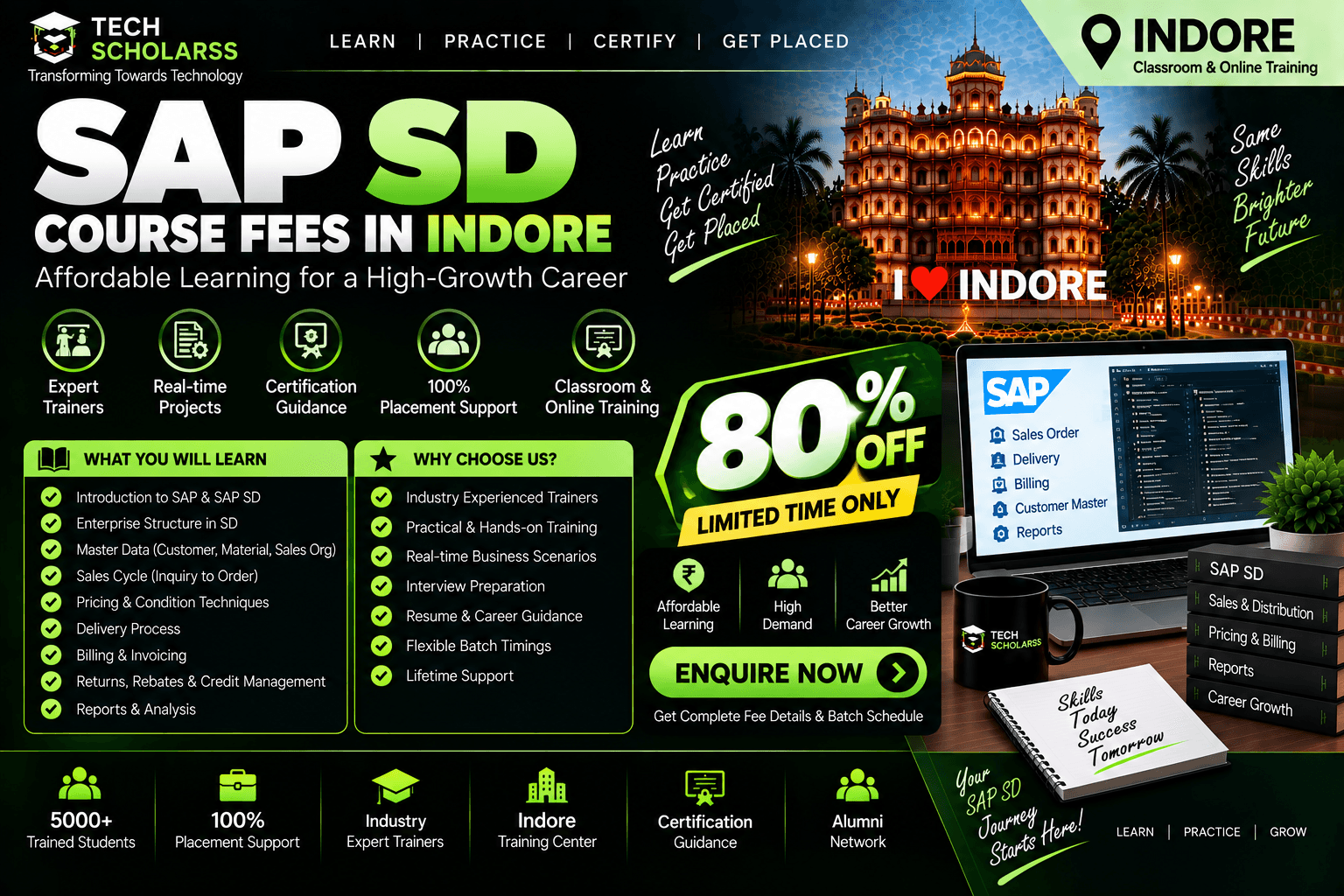 SAP SD training fees in Indore at Tech Scholarss