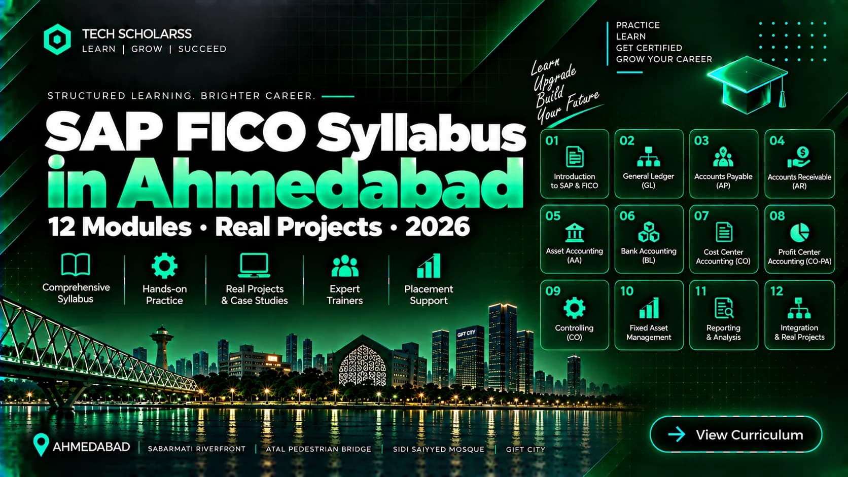 Module-wise SAP FICO syllabus for Ahmedabad learners