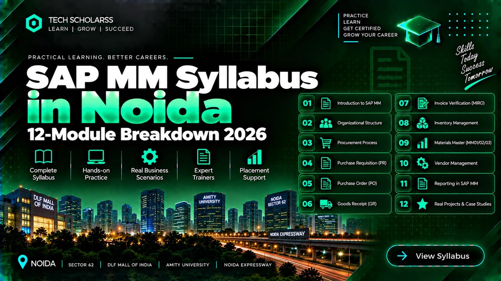 Module-wise SAP MM syllabus for Noida learners