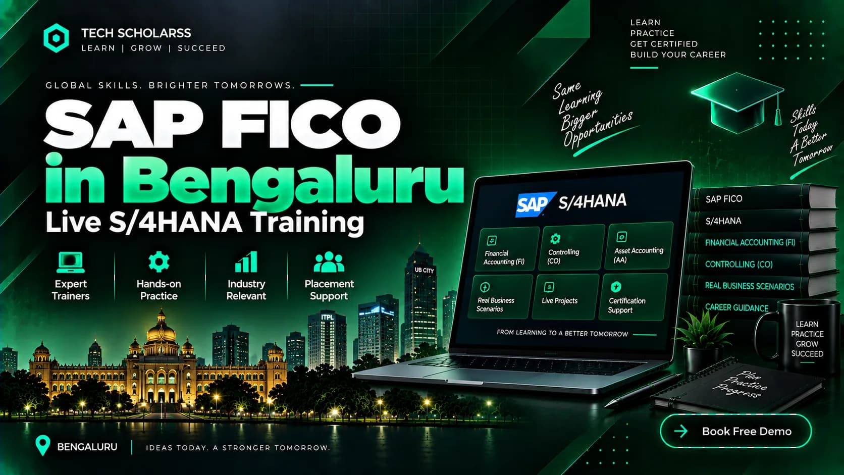 SAP FICO S/4HANA live training and practical projects at Tech Scholarss Bengaluru
