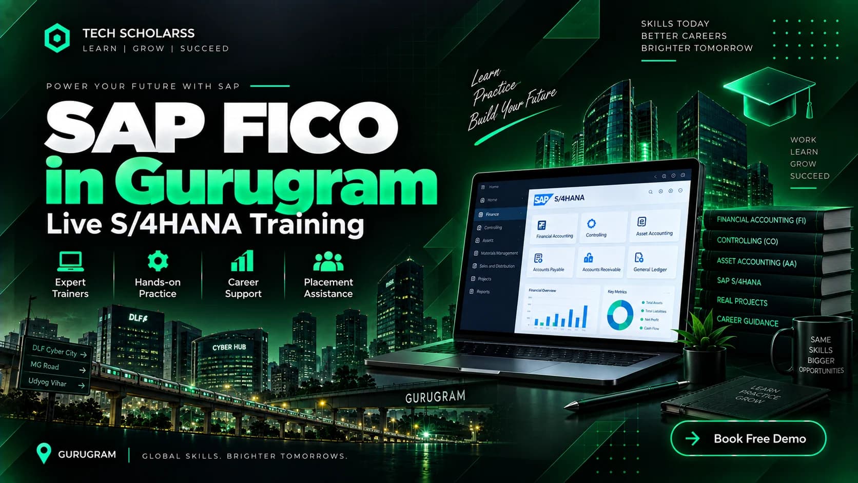 SAP FICO S/4HANA live training and practical projects at Tech Scholarss Gurugram