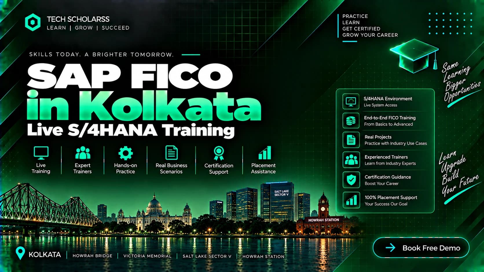 SAP FICO S/4HANA live training and practical projects at Tech Scholarss Kolkata