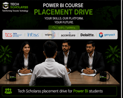 Tech Scholarss placement drive for Power BI students