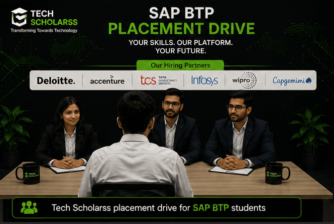 Tech Scholarss placement drive for SAP BTP students