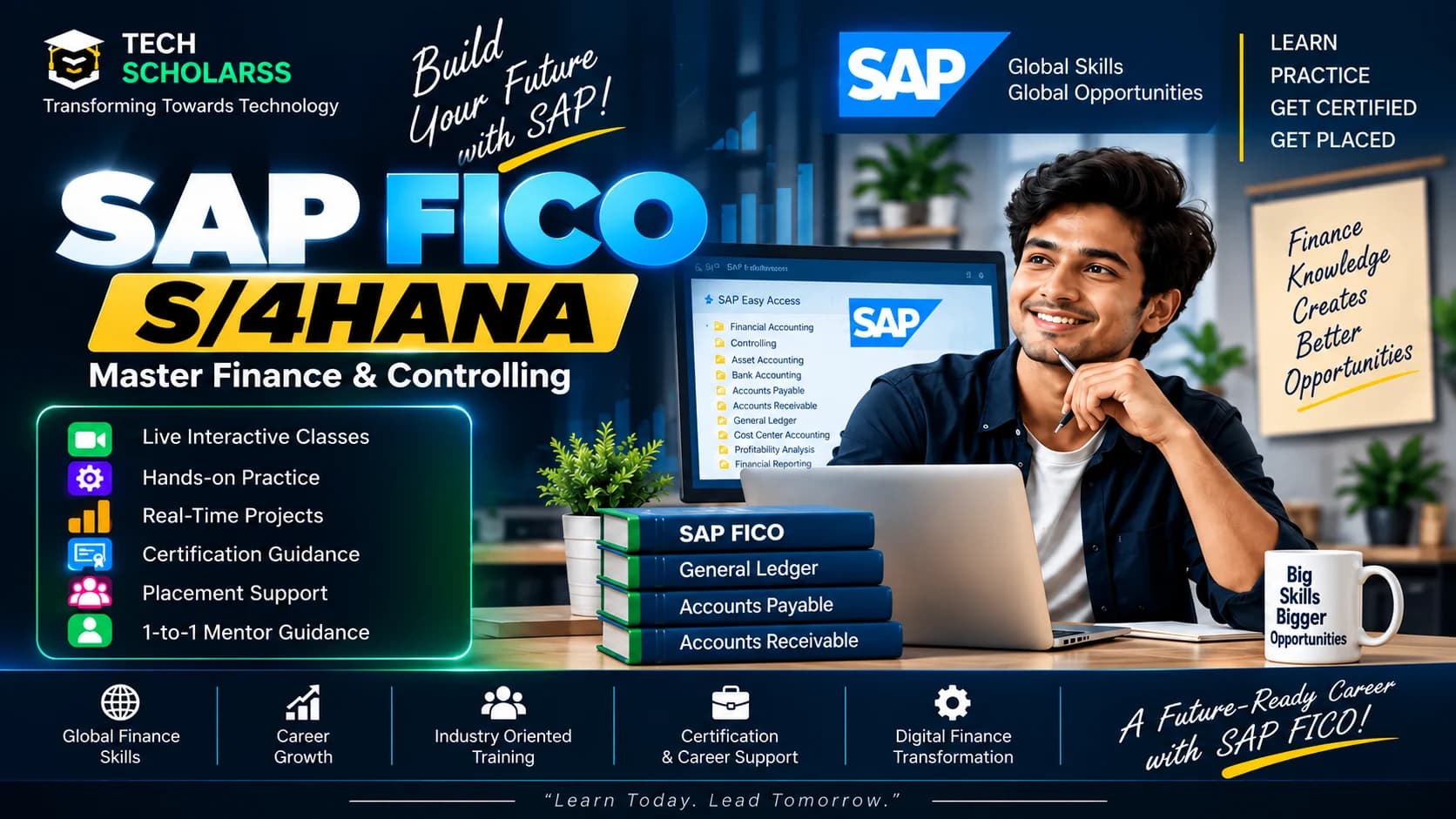 SAP FICO S/4HANA live training and practical projects at Tech Scholarss Bhopal