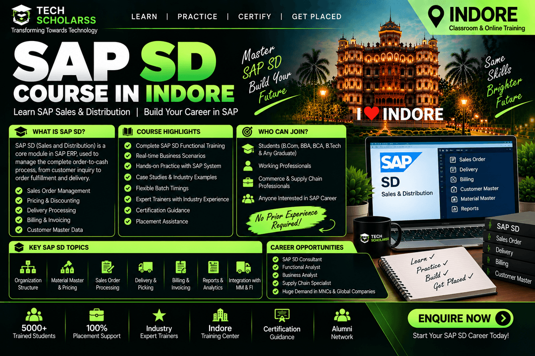 Live SAP SD training at Tech Scholarss