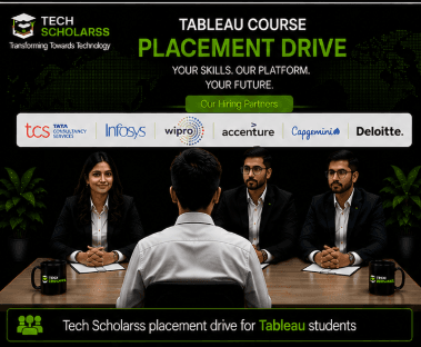 Tech Scholarss placement drive for Tableau students